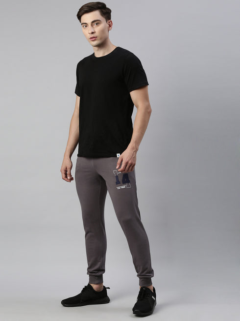 Black & Grey Solid Lounge Set